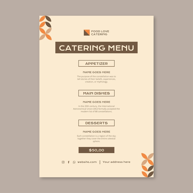 Free Catering Menus templates to design online Freepik Free Catering Menus templates to design online Freepik