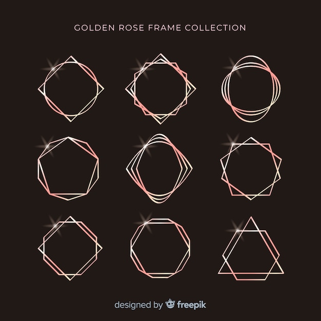 Free vector geometric frame collection