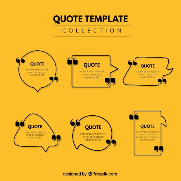 Free vector geometric frames for quotes