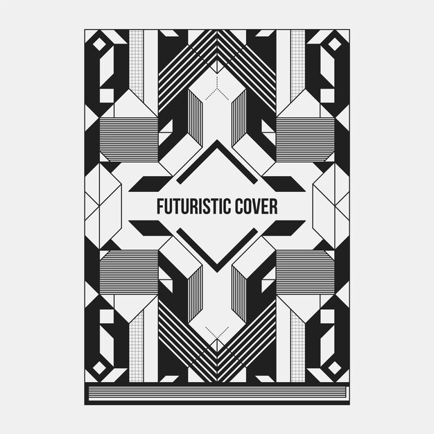 Geometric futuristic cover design