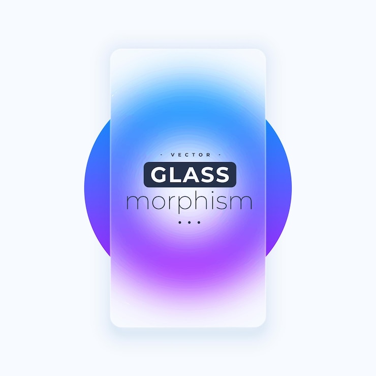 Free Vector geometric glassmorphism background with blurry frosted