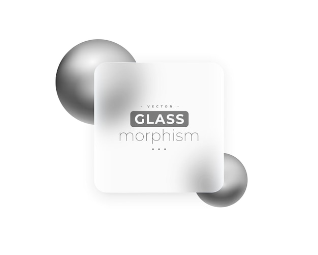 Vettore gratuito sfondo geometrico del morfismo in vetro lucido per l'elemento dell'app dell'interfaccia utente