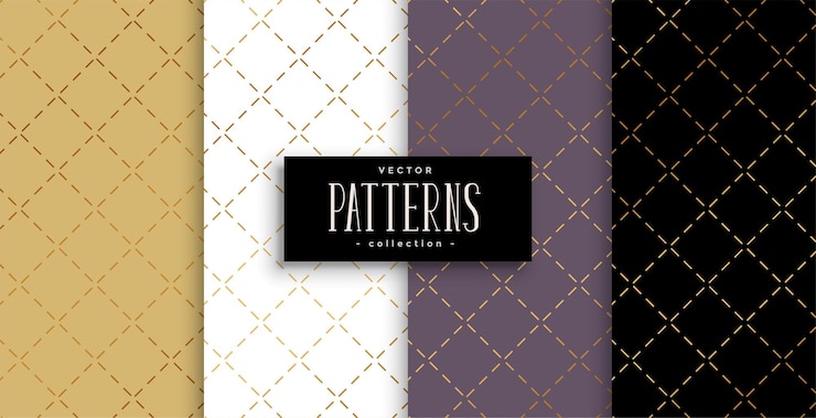Free Vector geometric golden diagonal lines pattern set