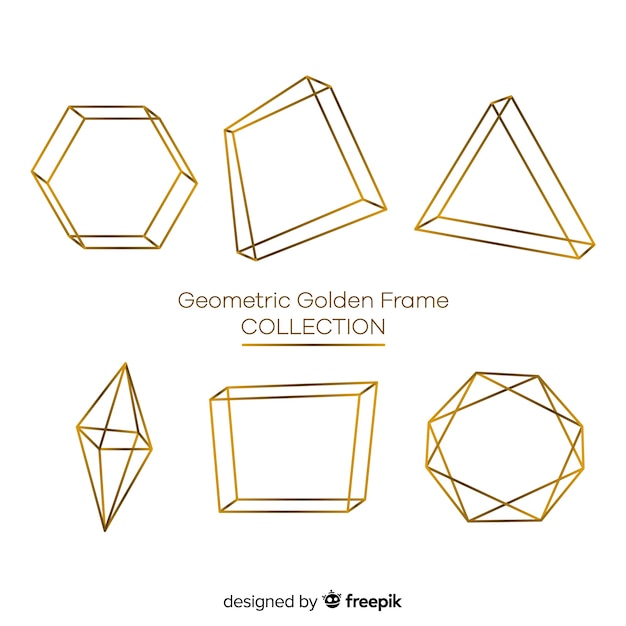 Geometric golden frame collection