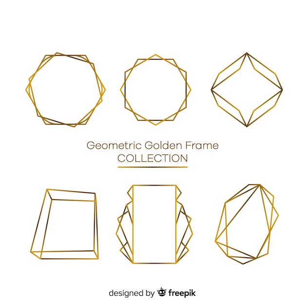 기하학적 골든 프레임 컬렉션