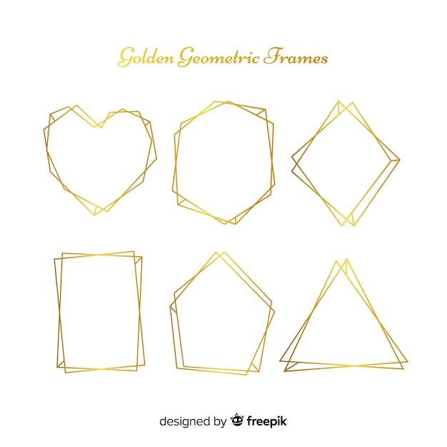 Geometric golden frame collection