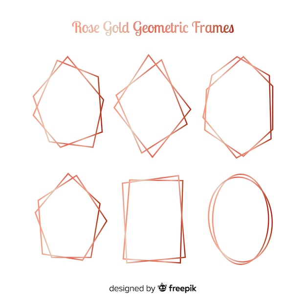 기하학적 황금 장미 프레임 컬렉션