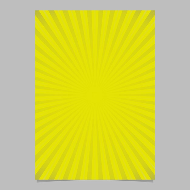 Геометрический градиент абстрактных солнечных лучей брошюра обложки шаблон - векторная страница фона иллюстрация с радиальными полосами
