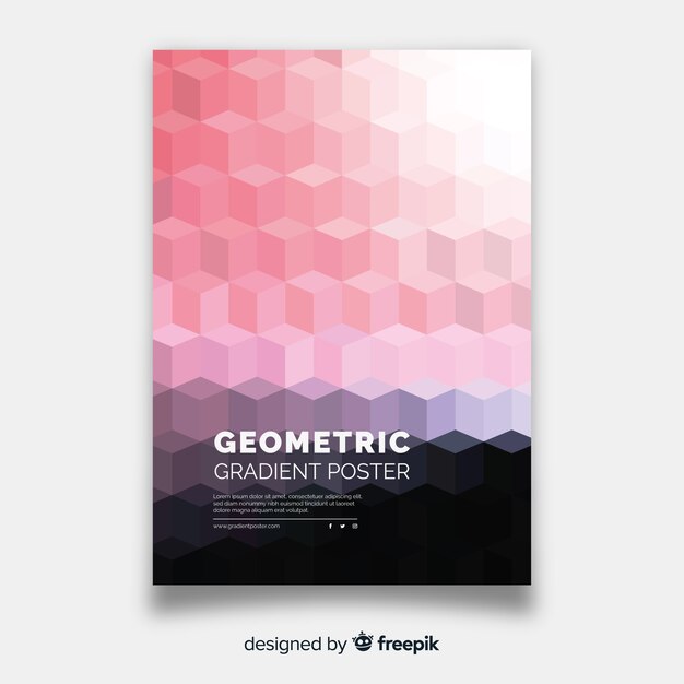 Geometric gradient poster template