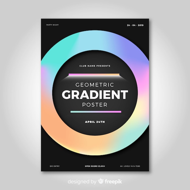 Geometric gradient poster template