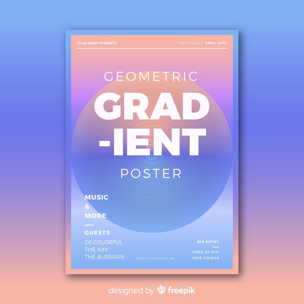 Geometric gradient poster template