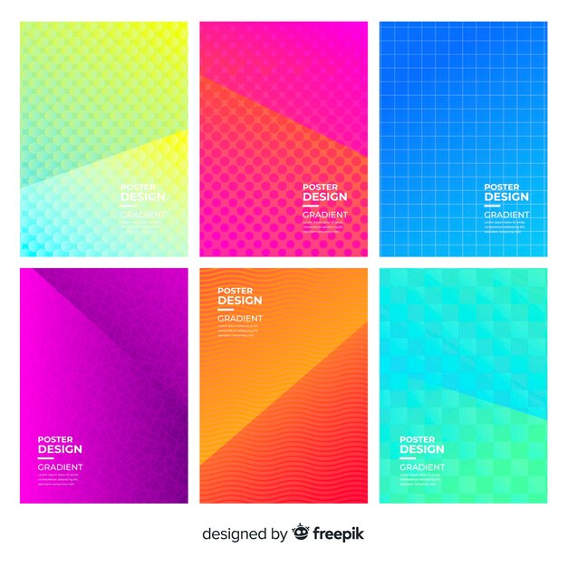 Geometric gradient poster template