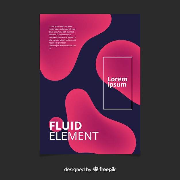 Free vector geometric gradient poster template