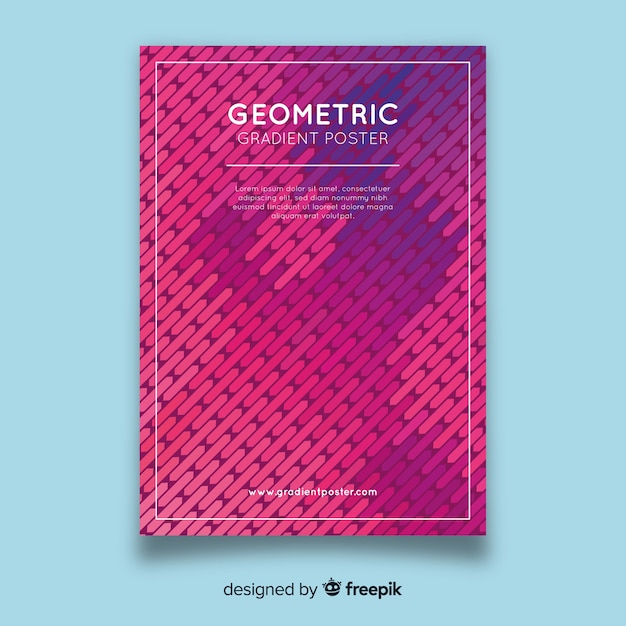 Geometric gradient poster template