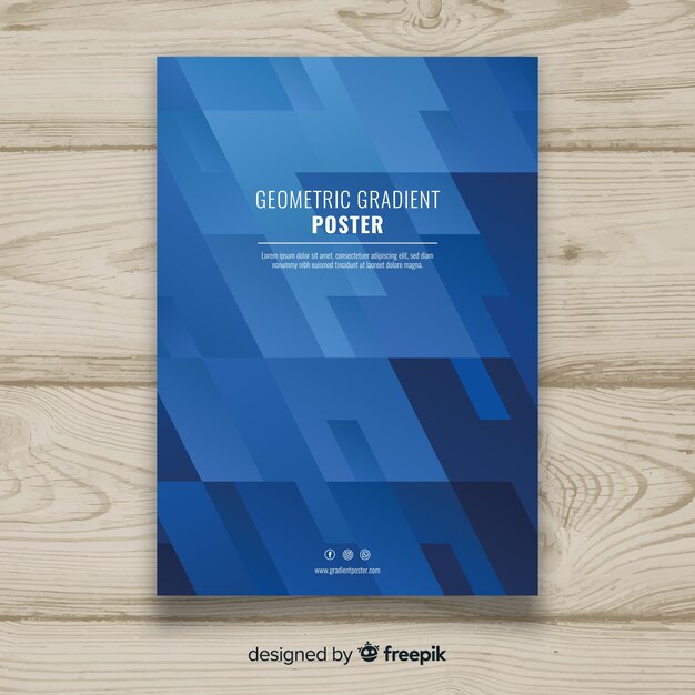 assignment cover page free Free vector geometric gradient poster template