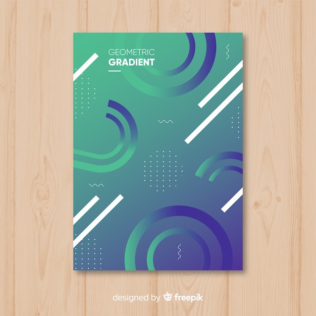 education assignment front page Free vector geometric gradient poster