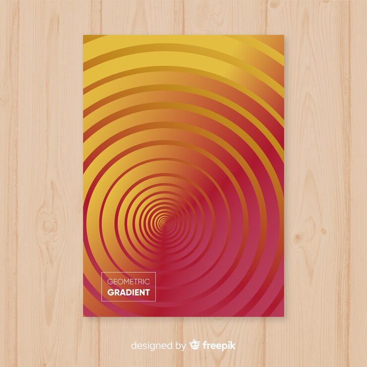 Free Vector geometric gradient poster