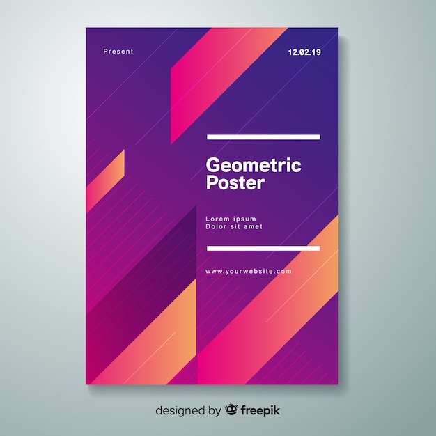 Geometric gradient poster