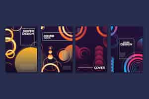 Free vector geometric gradient shapes covers