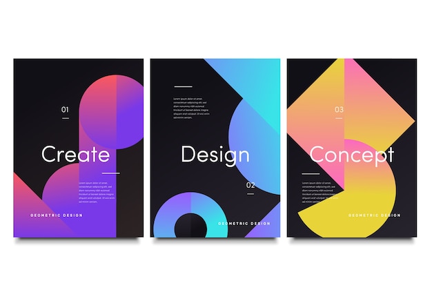 Geometric gradient shapes covers