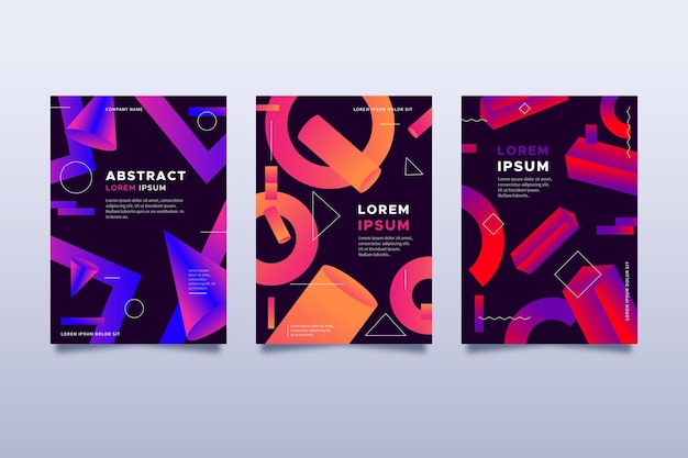 Geometric gradient shapes covers