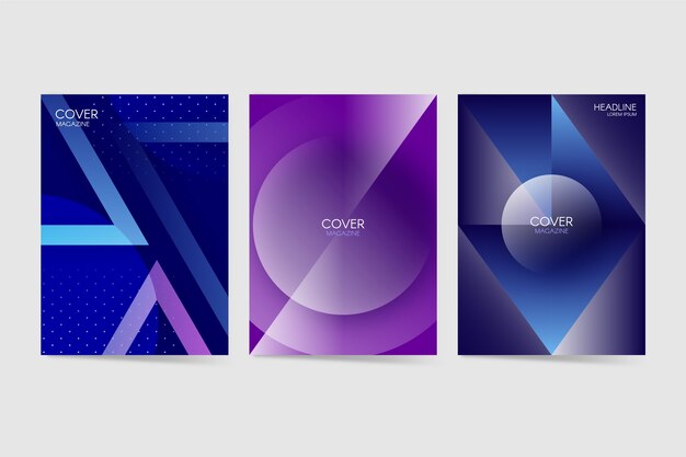 Geometric gradient shapes covers