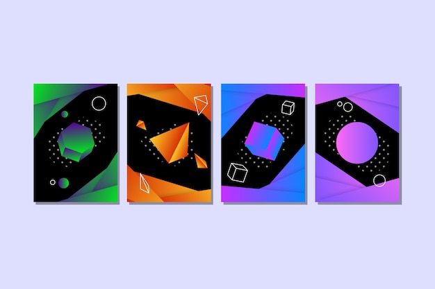 Geometric gradient shapes covers