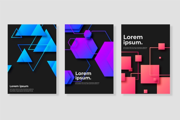 Geometric gradient shapes covers