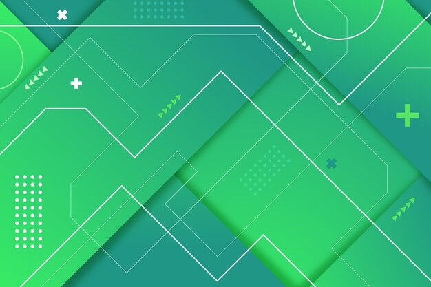 Geometric green abstract background