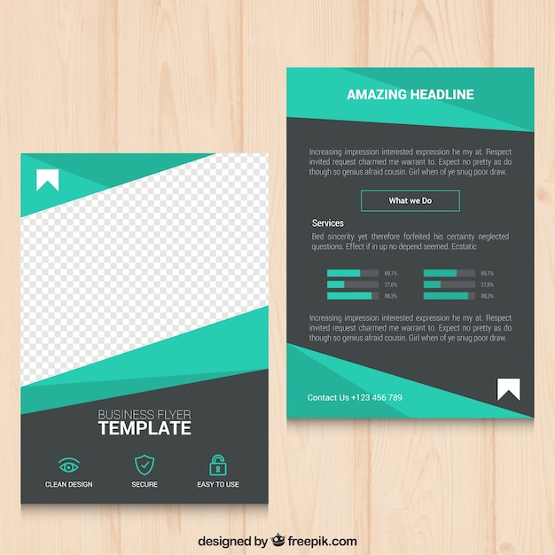 Geometric green business flyer