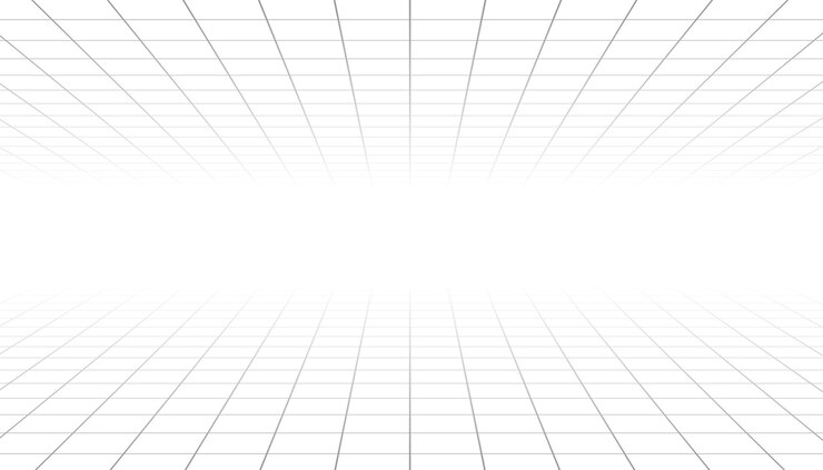 Free Vector geometric grid line pattern perspective on white background