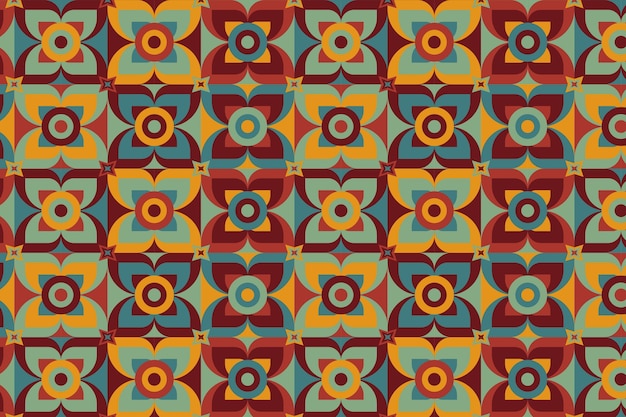 Geometric groovy pattern