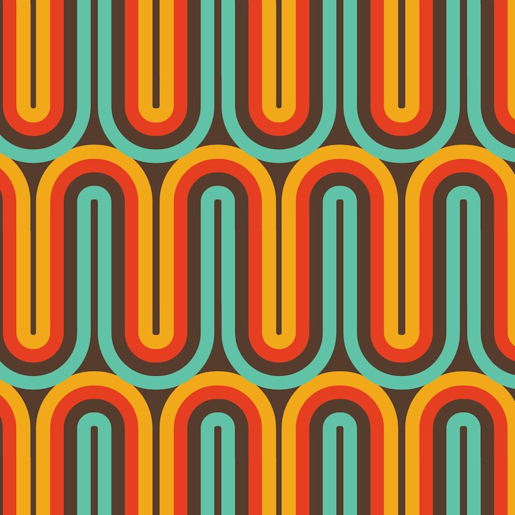 Free Vector geometric groovy pattern