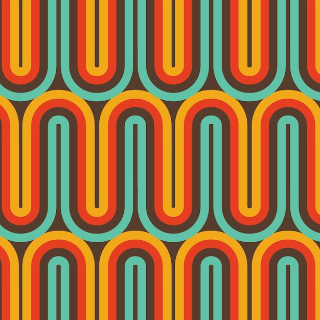 Geometric groovy pattern