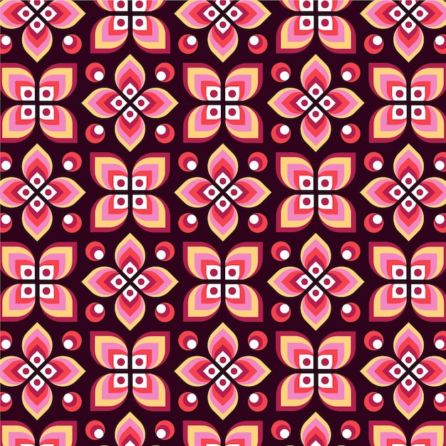 Geometric groovy pattern