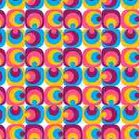 Free vector geometric groovy pattern