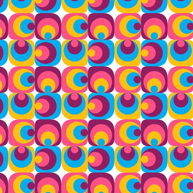 Geometric groovy pattern