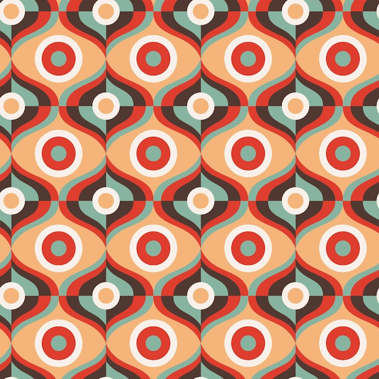 Free Vector geometric groovy pattern