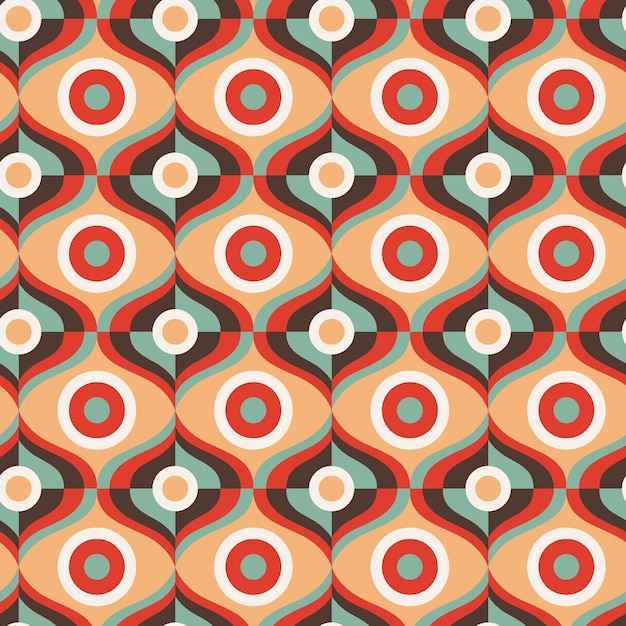 Geometric groovy pattern