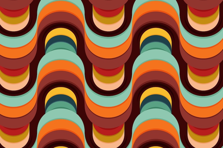 Free Vector geometric groovy pattern