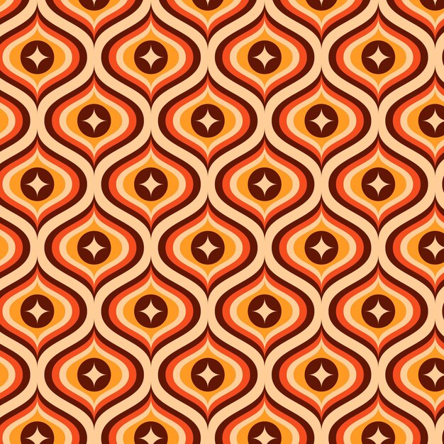 Geometric groovy pattern