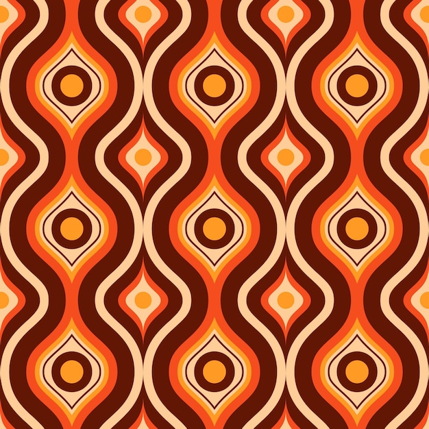 Free vector geometric groovy pattern