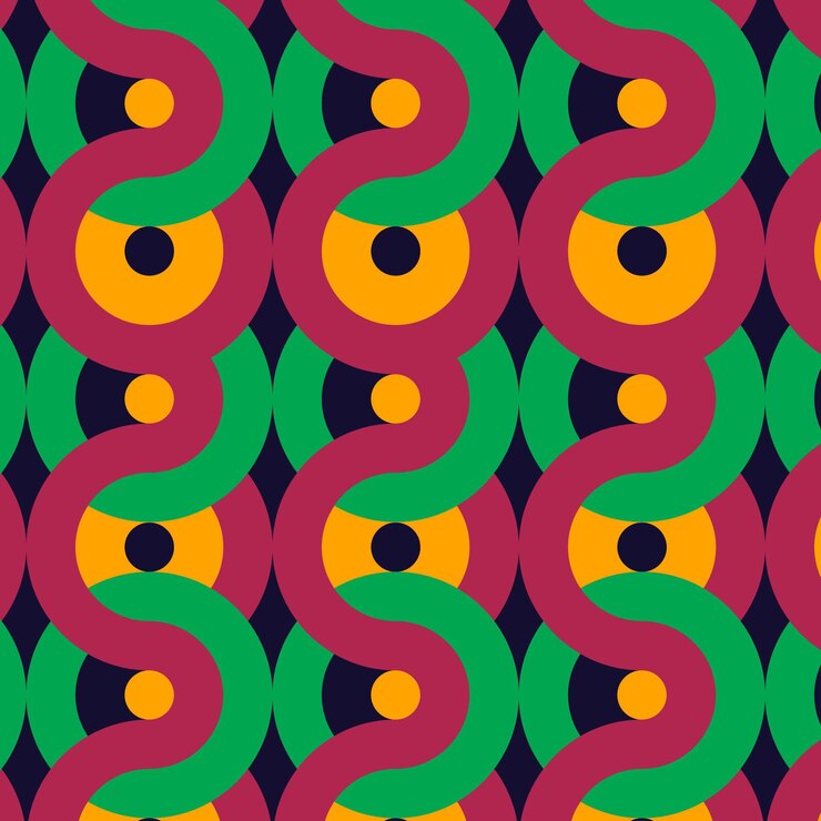 Free Vector geometric groovy pattern