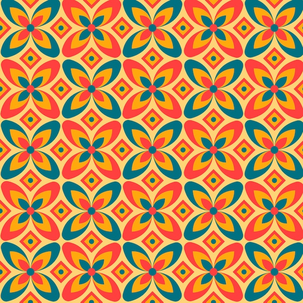 Free vector geometric groovy pattern