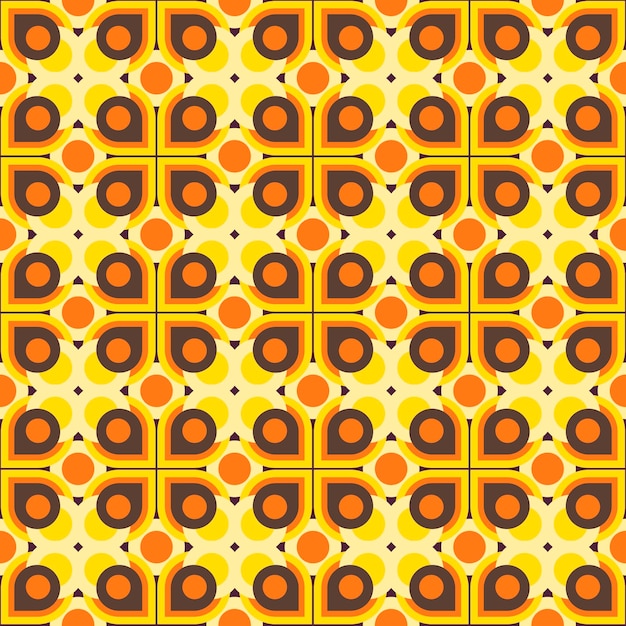 Free vector geometric groovy pattern