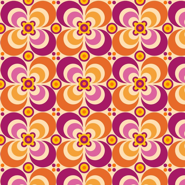 Free vector geometric groovy pattern