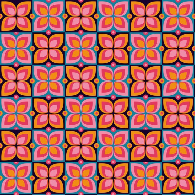 Geometric groovy pattern