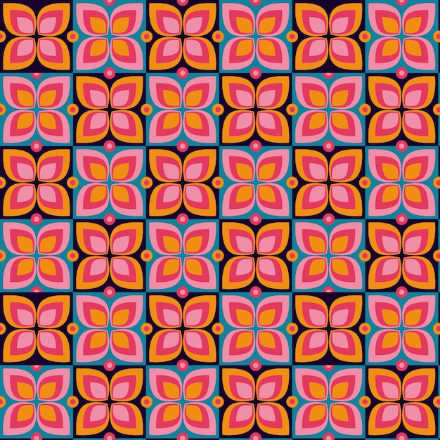 Geometric groovy pattern