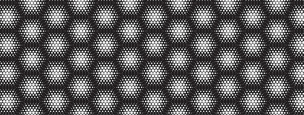 無料ベクター 六角形の背景の幾何学的なハーフトーンパターン