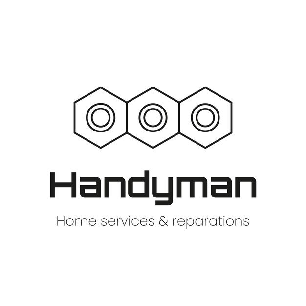 Geometric handyman company logo